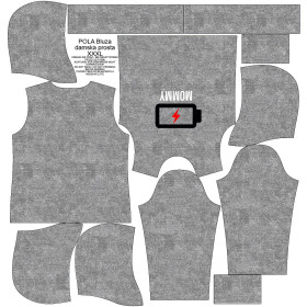 DÁMSKA MIKINA (POLA) CLASSIC S KAPUCÍ - BATERIE -  teplákovina