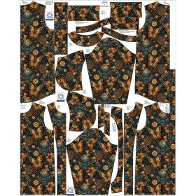 DÁMSKÁ BUNDA PARKA (ANNA) - BUTTERFLY FLOWERS WZ.12 - softshell