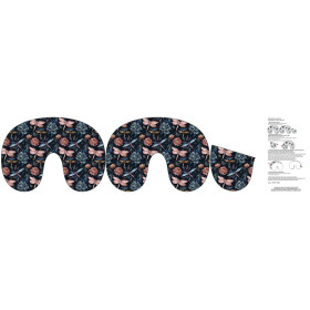 POLŠTÁŘ NA KRK - Butterfly & Flowers wz.3 - sada šiti