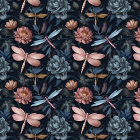 Butterfly & Flowers wz.3- Slub Weave