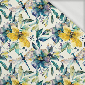 Butterfly & Flowers wz.8 - Mušelín bavlněný