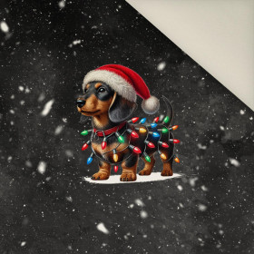 CHRISTMAS DOG VZ. 3 - panel (60cm x 50cm)  Potahový velur 