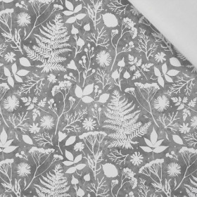 BÍLÉ KAPRADÍ (ŠEDÝ) / bílý - bavlněná tkanina