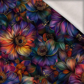 COLORFUL FLOWERS vz. 1 - teplákovina počesaná s elastanem ITY