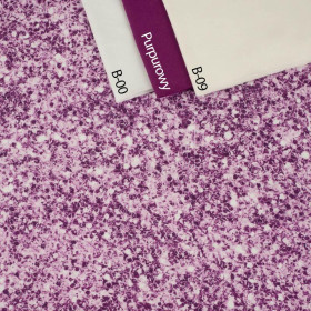 FIALOVÝ BROKÁT (VÁŽKY A PAMPELIŠKY) - organický úplet single jersey s elastanem 