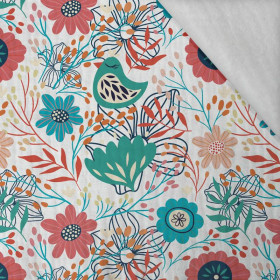 FOLKOVÍ PTÁCI / bílý - Mušelín bavlněný