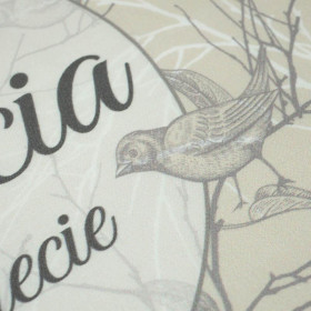 Najlepsza Babcia na Świecie/ ptaki- panel tkanina bawełniana (50cmx75cm)