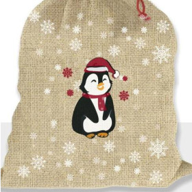 TUČŇAK MIKULÁŠ / ČERVENÝ - juta - panel, bavlněné tkaniny 