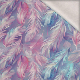 Vzor peří 2 - teplákovina počesaná s elastanem ITY