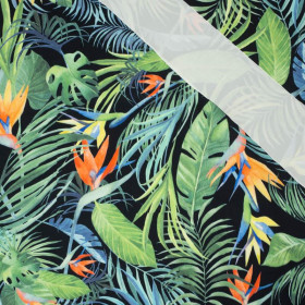 RAJSKÁ DŽUNGLE / černá - lycra pro plavky 240g