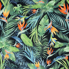 RAJSKÁ DŽUNGLE / černá - lycra pro plavky 240g