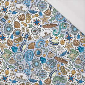 V MOŘI / bílý - organický úplet single jersey s elastanem 