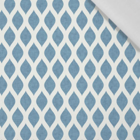 BÍLÉ ŘETĚZY / ACID WASH - modrý- bavlněná tkanina