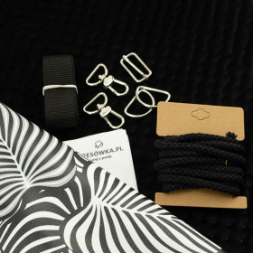 KABELKA S KOMÍNEM - Zebra listy / Černá