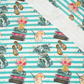 WAKACYJNA MODA / PASKI - organický úplet single jersey s elastanem 