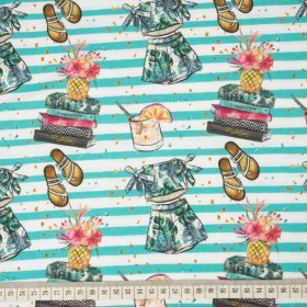 WAKACYJNA MODA / PASKI - organický úplet single jersey s elastanem 