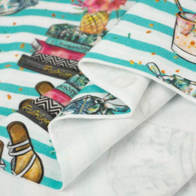 WAKACYJNA MODA / PASKI - organický úplet single jersey s elastanem 