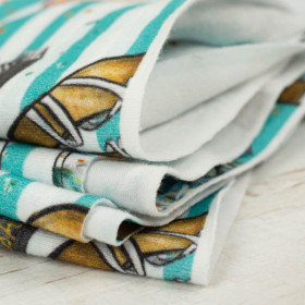 WAKACYJNA MODA / PASKI - organický úplet single jersey s elastanem 