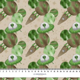 UFO A PLANETY (OBLAST 51) - organický úplet single jersey s elastanem 