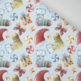 VÁNOČNÍ MIX vz. 2 (VÁNOČNÍ ČAS) - teplákovina počesaná s elastanem ITY