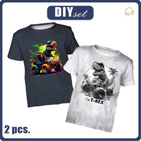 2-PACK - DĚTSKÉ TRIČKO - T-REX - Sada šit
