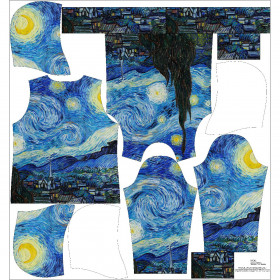 DÁMSKA MIKINA (POLA) CLASSIC S KAPUCÍ - Hvězdná noc (Vincent van Gogh) - Sada šití