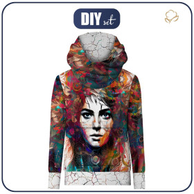 UNISEX HYDROFOBNÍ MIKINA UNISEX - ABSTRACT GIRL VZ. 1 - Sada šití