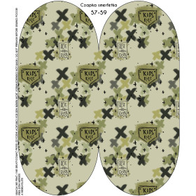 ČEPICE “Šmoulinka” - KIDS RULE (ŠKOLNÍ KRESBY) / Velikost na výběr