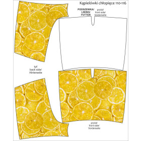 Chlapecké plavky - CITRONY - Sada šití