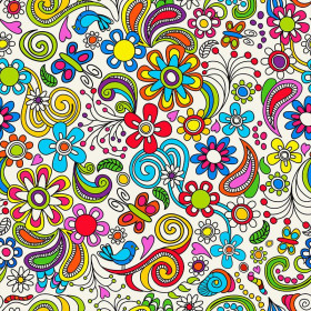 MINI FOLK KAŠUBSKÝ - bavlněná tkanina