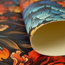 VINTAGE CHINESE FLOWER VZ. 1 (46 cm x 50 cm) - tlustá ekologická koženka tlačená