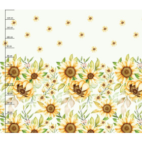 PASTEL SUNFLOWERS VZ. 3 - panel pro šaty Len 100%