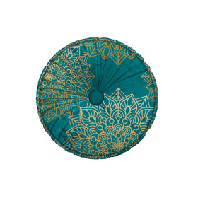 DEKORATIVNÍ POLŠTÁŘ - MANDALA vz. 5 / Smaragdově zelená