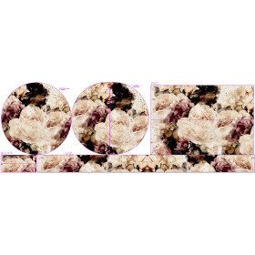 DEKORATIVNÍ POLŠTÁŘ - WATERCOLOR FLOWERS VZ. 4 - Sada šití