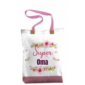 SHOPPER KABELKA - SUPER OMA / růžová - Sada šití