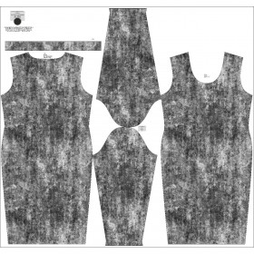 Tužkové šaty (ALISA) - GRUNGE (cerny) - Sada šití