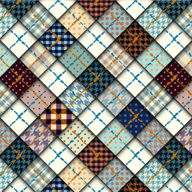 SKOTSKÁ KOSTKA - bavlněná tkanina