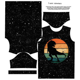 DĚTSKÉ TRIČKO - TYRANOSAURUS / černá - single jersey ITY