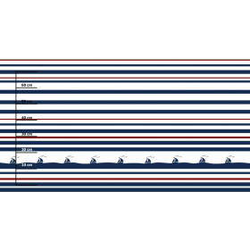 LODĚ/ pruhy (marine) - panel voděodolná tkanina