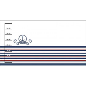 KOTWICA / paski (marine) - panel jersey wiskozowy 