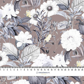 LUXE BLOSSOM vz. 2 - Hydrofobní česaná teplákovina
