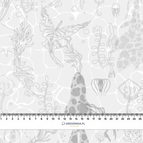 VODNÍ SVĚT / šedá - dzianina pętelkowa