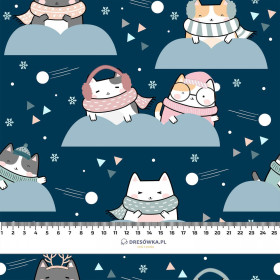 WINTER CATS WZ. 1 - tkanina bawełniana