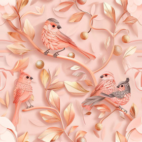 PINK BIRDS (apricot)