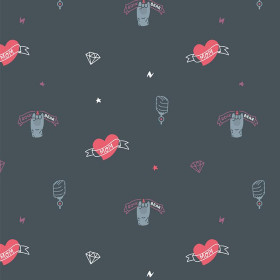 Rock N Roll heart / grafitowy