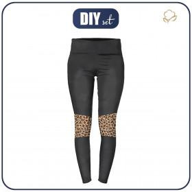 Ženy thermo legíny (GRETA) - LEOPARD / SKVRNY - Sada šití XS