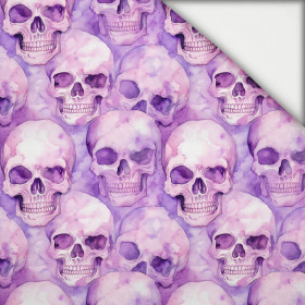 PASTEL SKULL - lehký, česaný úplet