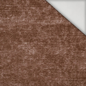 ROZŘEZANÝ JEANS (hnědá) - lycra 300g