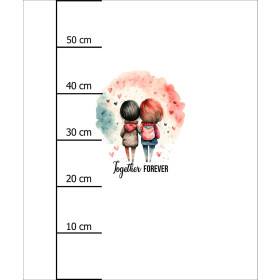TOGETHER FOREVER / girls - panel (60cm x 50cm) teplákovina