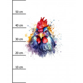 WATERCOLOR ROOSTER - panel, softshell (60cm x 50cm)